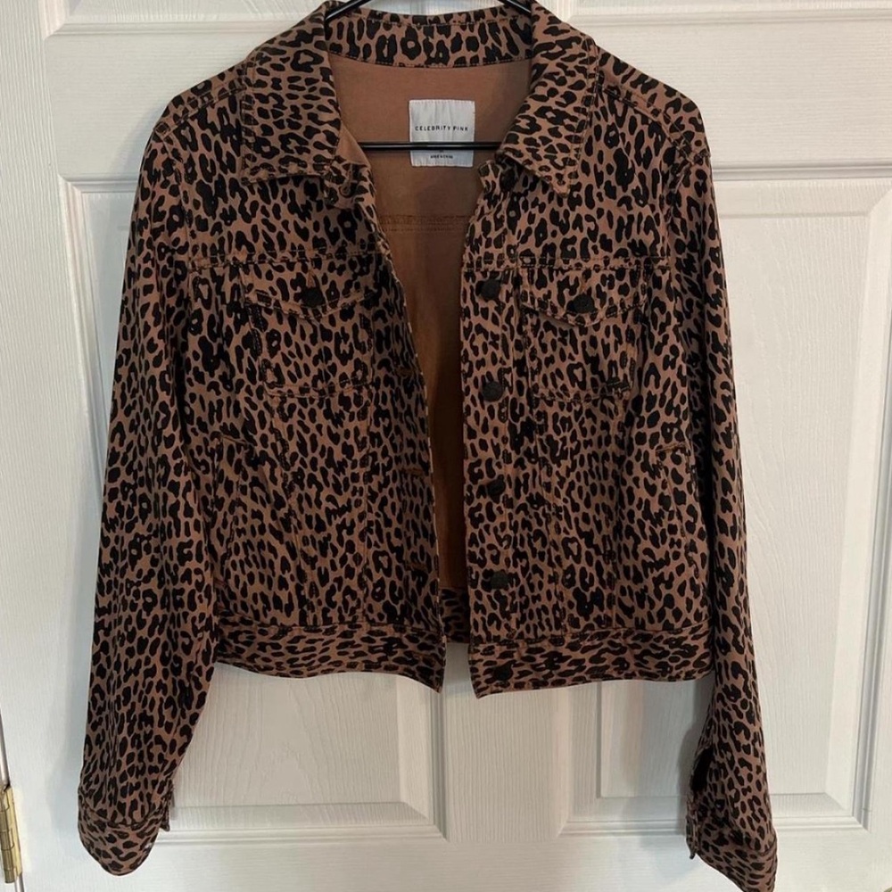 Celebrity Pink Leopard Jacket